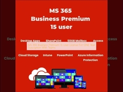 Лицензия на MS 365 Business Premium 15 пользователя на один год Подписка с командами